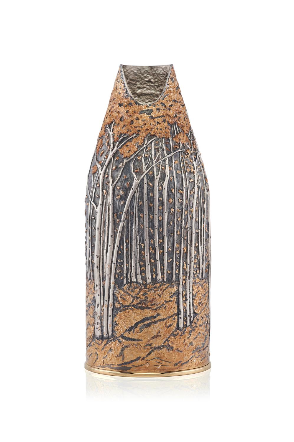 Italian K-OVER Champagne, WOOD IN AUTUMN, silver 999/°°, Italy For Sale