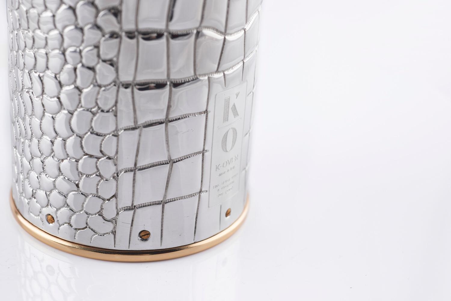 Argent K-OVER Wine, Crocodile, argent 999/°, Italie en vente