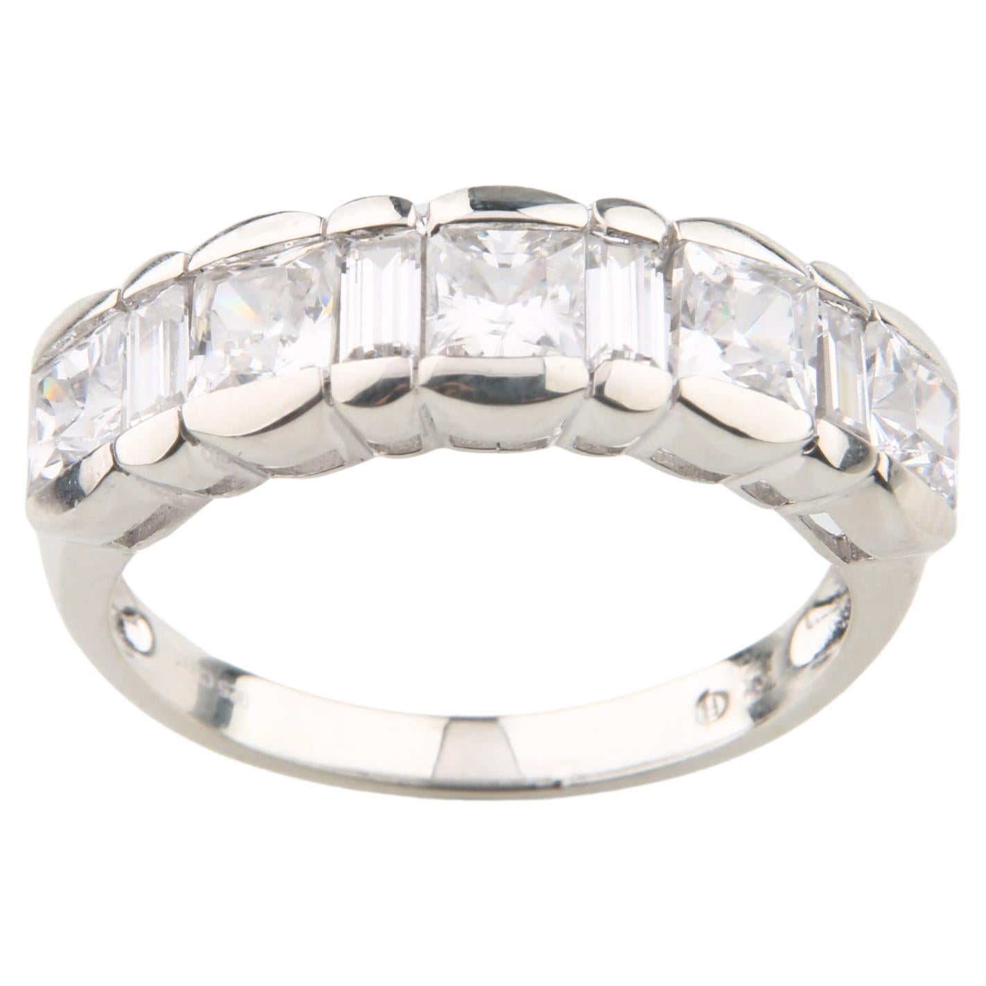 K★ Sterling Silver & Cubic Zirconia Ladies' Ring, Size 9