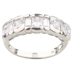 K★ Anillo para mujer de plata de ley y circonita cúbica, talla 9