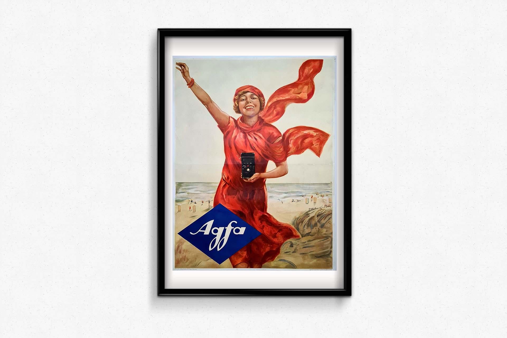 Cartel original de 1930 de K. Strehl para Agfa - Fotografía en venta 1