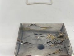 K. Uyeda Antique Japanese 950 Sterling Silver Mixed Metal Compact