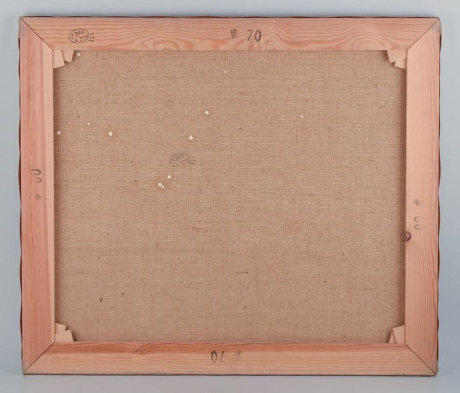 K. Westerberg alias Knud Horup. Öl / Leinwand. Landschaft im Landhausstil mit Figuren (Ende des 20. Jahrhunderts) im Angebot