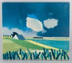K. Westerberg alias Knud Horup. Oil on canvas. Summer landscape. 1970s.