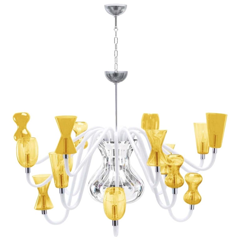 K1 Six Light Yellow Chandelier By Karim Rashid K1 Six Light Yellow Chandelier By Karim Rashid