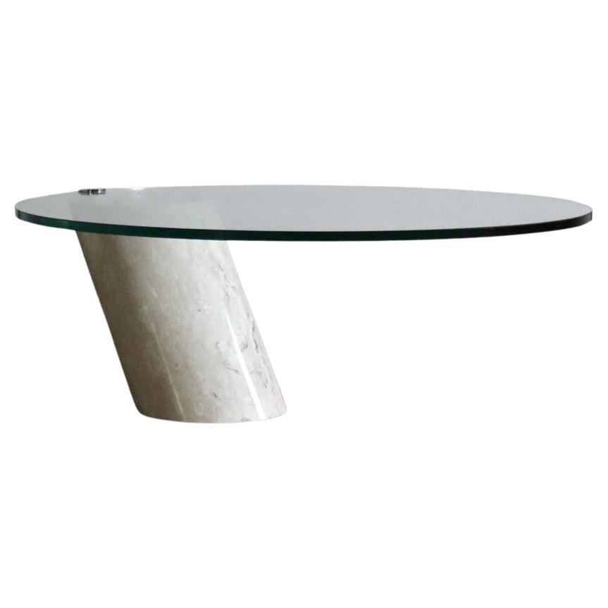 Mesa de centro K1000 de mármol y cristal de Team Form aG para Ronald Schmitt, años 70 en venta