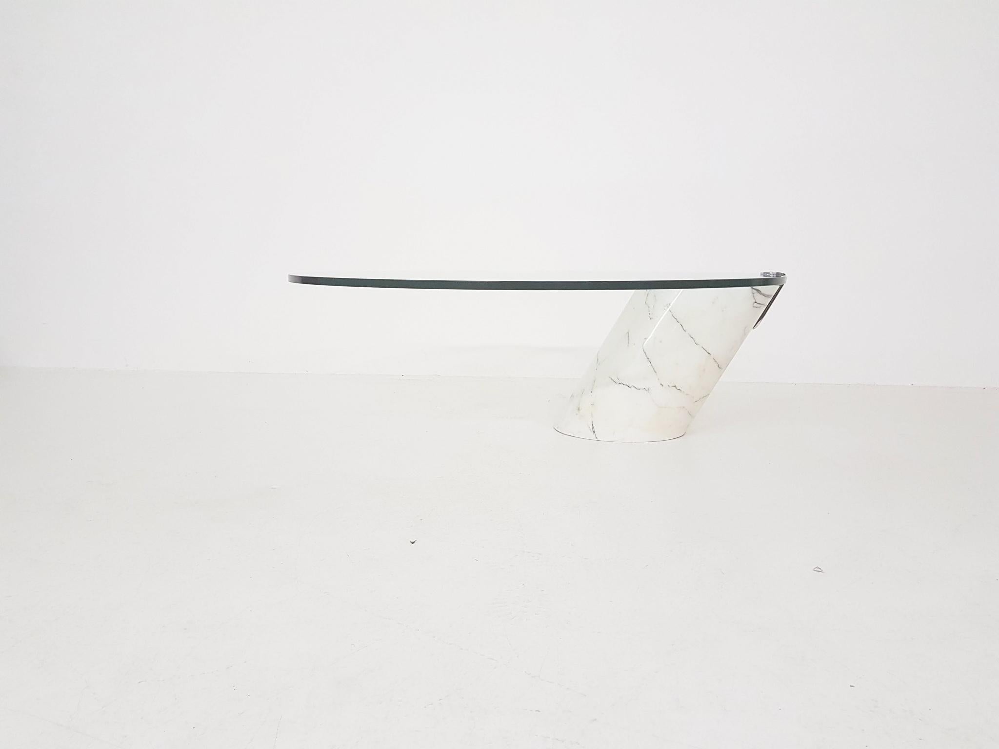 Late 20th Century K1000 Marble and Glass Coffee Table by Team Form AG for Ronald Schmitt, 1970s