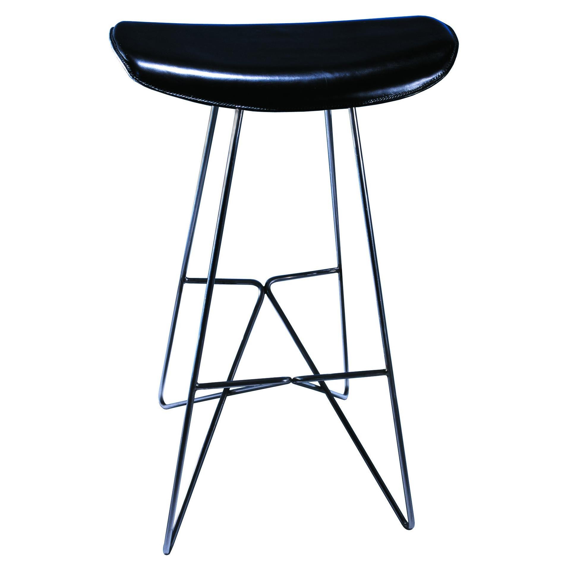 K4 Koi Leather Swivel Bar Stool