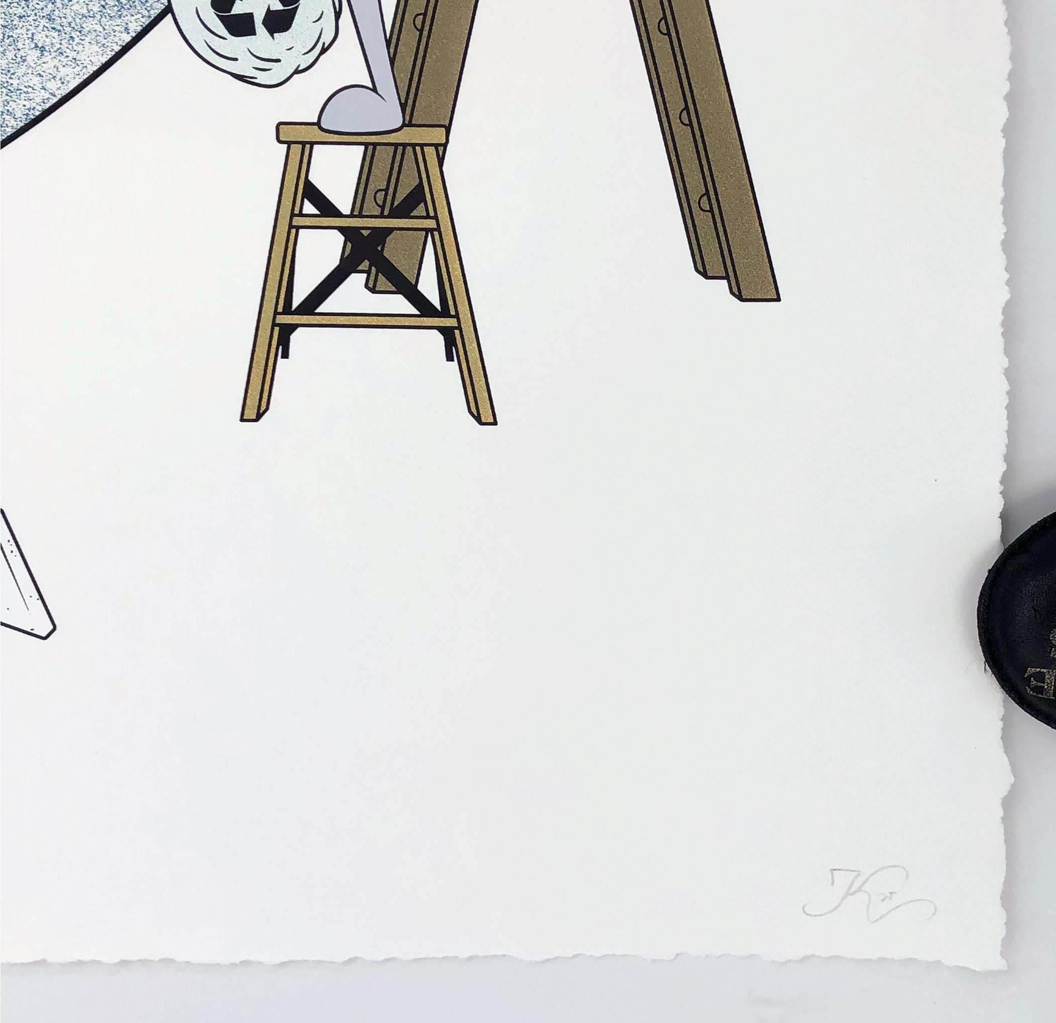 Our World (large hand signed serigraph) - Print by Kaï