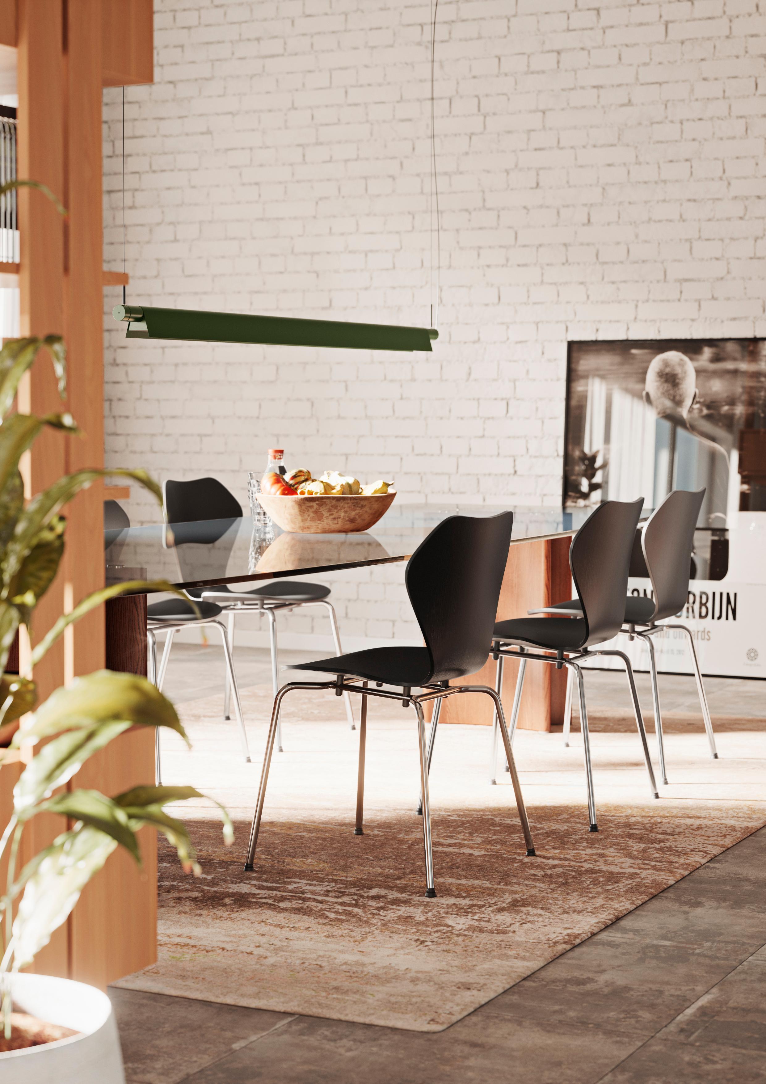 Polish KA237 Contract Natural Oak Wood And Powder-Coated Steel Dining Chair by VZOR For Sale