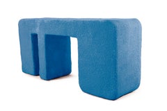 Sculptural Kaa Buffet Table – Playful Blue Concrete by Mary-Lynn & Carlo