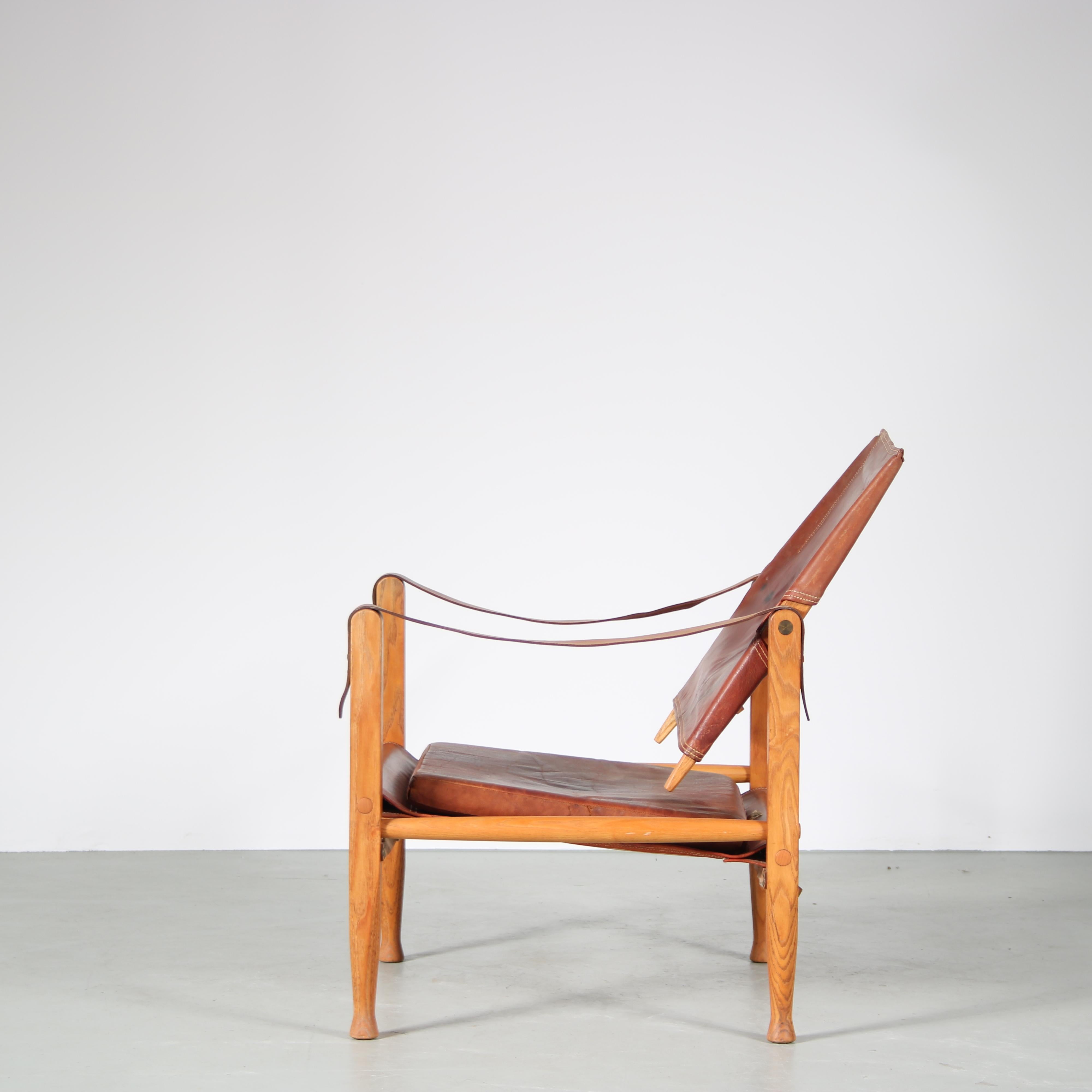 Mid-20th Century Kaare Klinkt Safari Chair for Rud Rasmussen, Denmark, 1950 For Sale