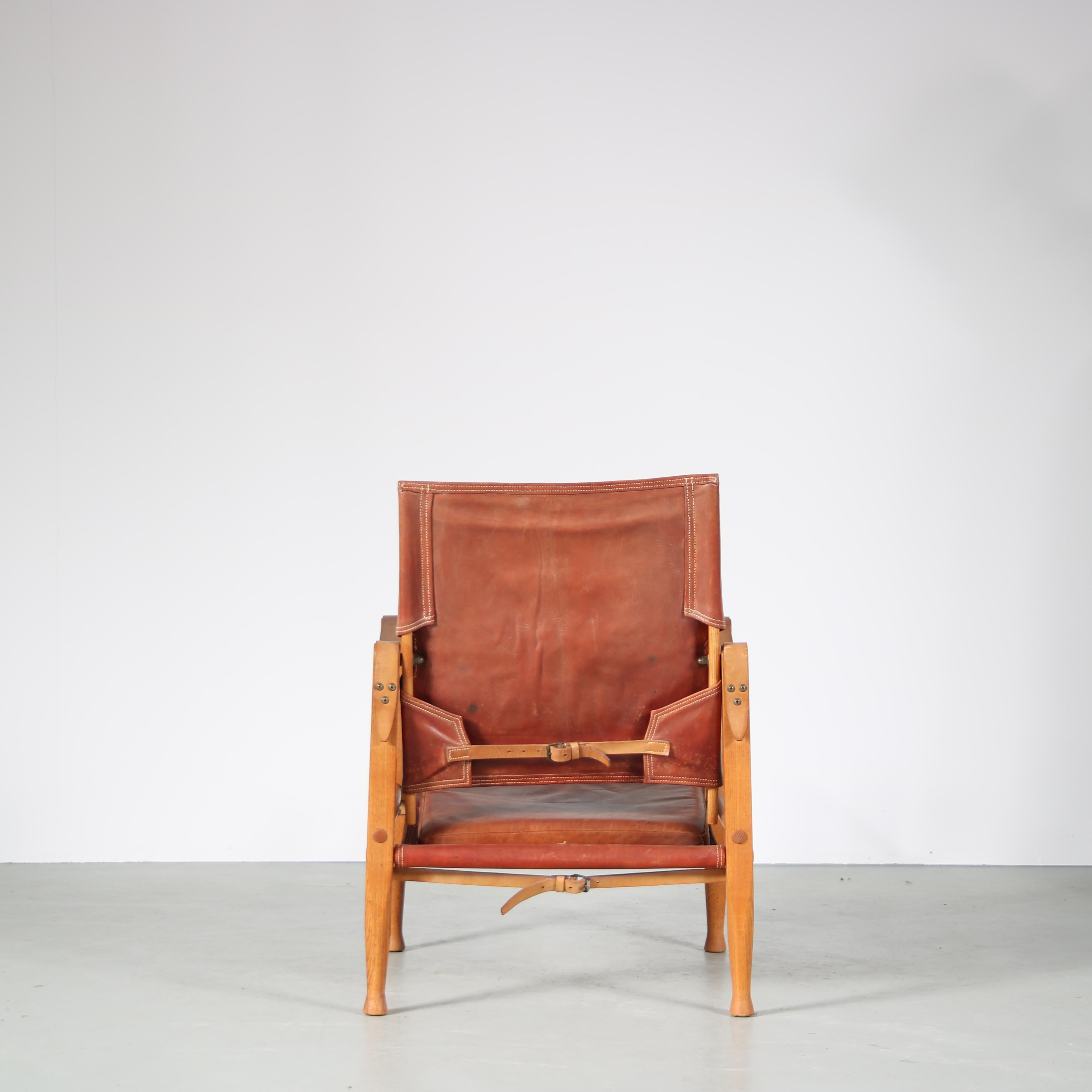 Kaare Klinkt Safari Chair for Rud Rasmussen, Denmark, 1950 For Sale 1