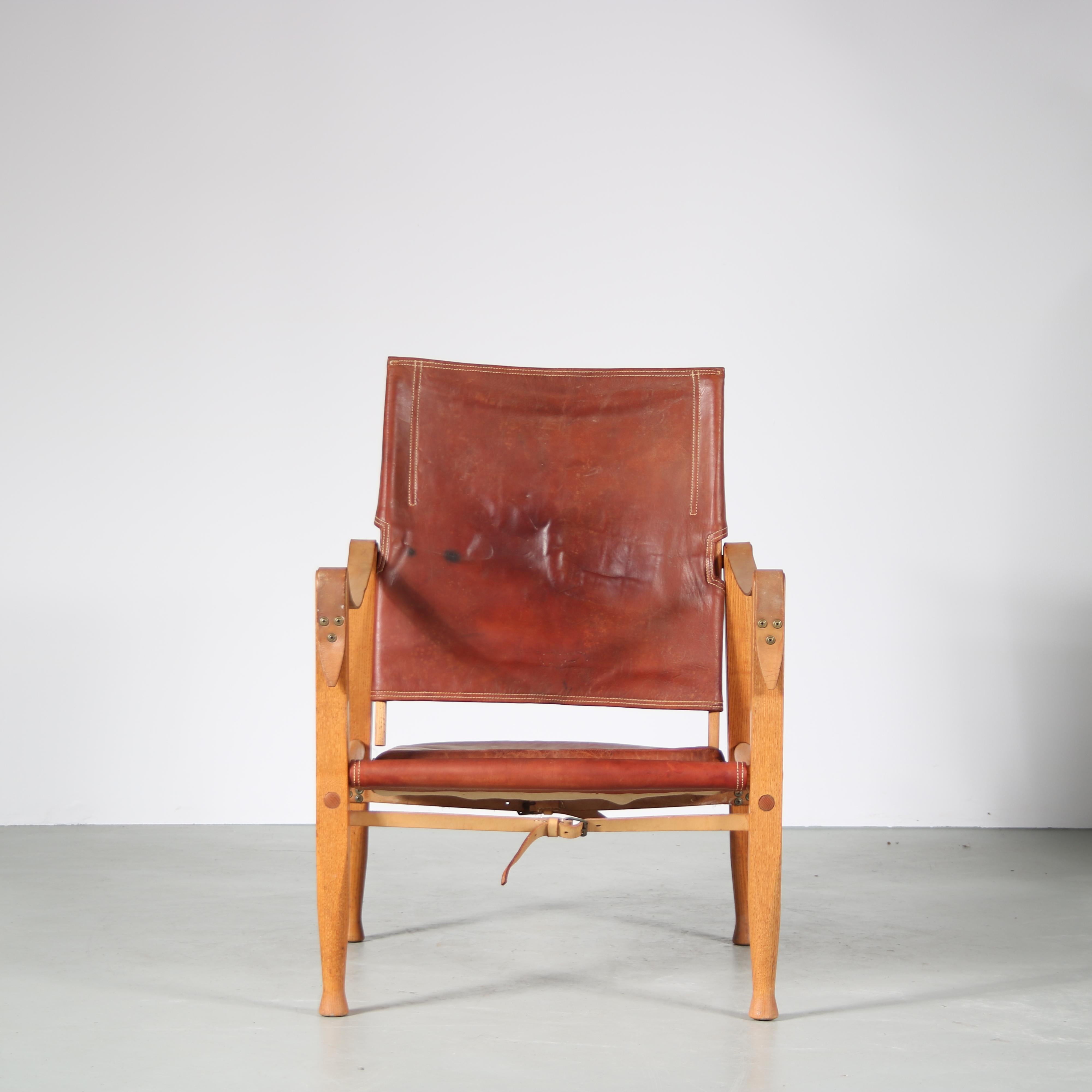 Kaare Klinkt Safari Chair for Rud Rasmussen, Denmark, 1950 For Sale 2