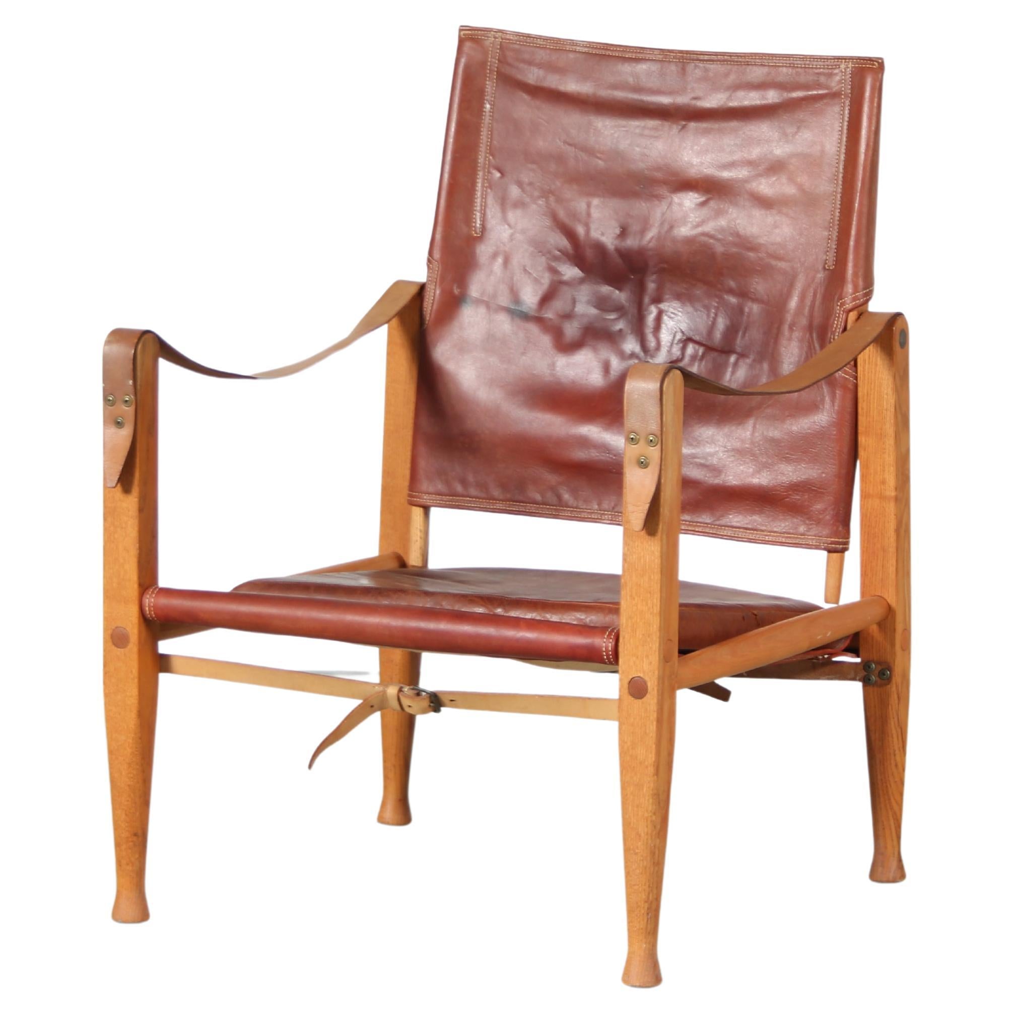 Kaare Klinkt Safari Chair for Rud Rasmussen, Denmark, 1950 For Sale