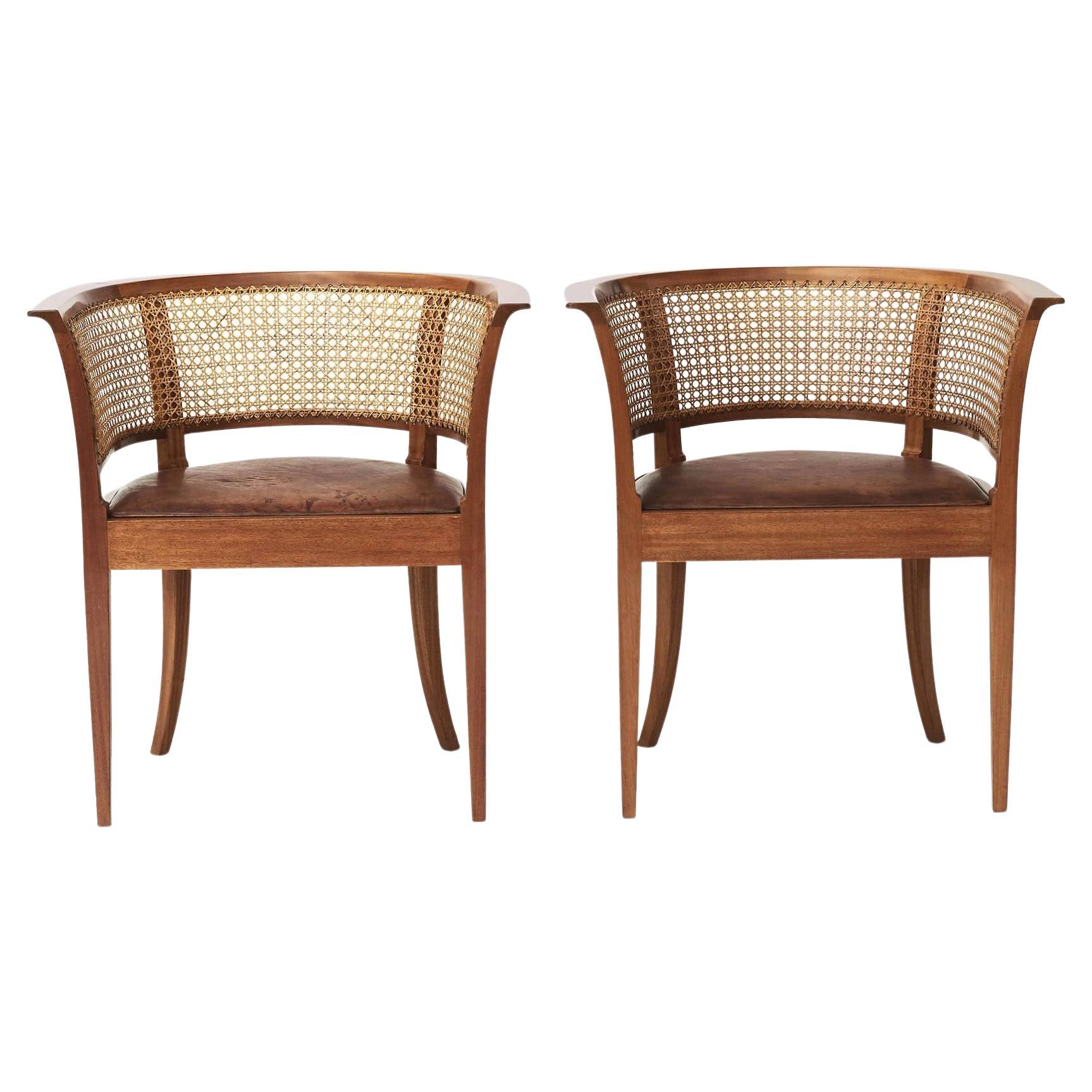 Kaare Klint, a Pair of Faaborg Chairs in Mahogany