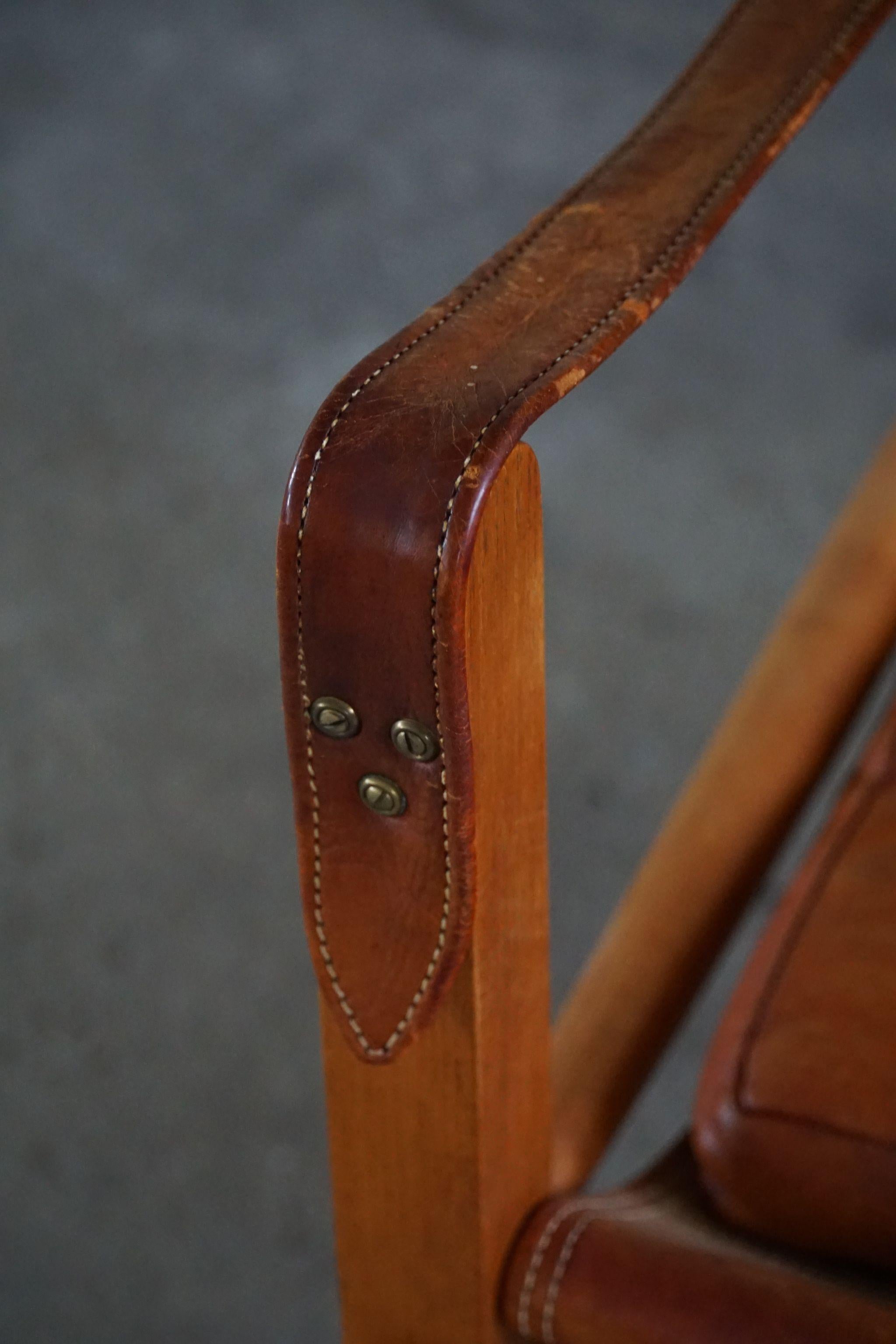 Kaare Klint, a Pair of Safari Chairs in Ash & Leather, Rud. Rasmussen, 1950s 5