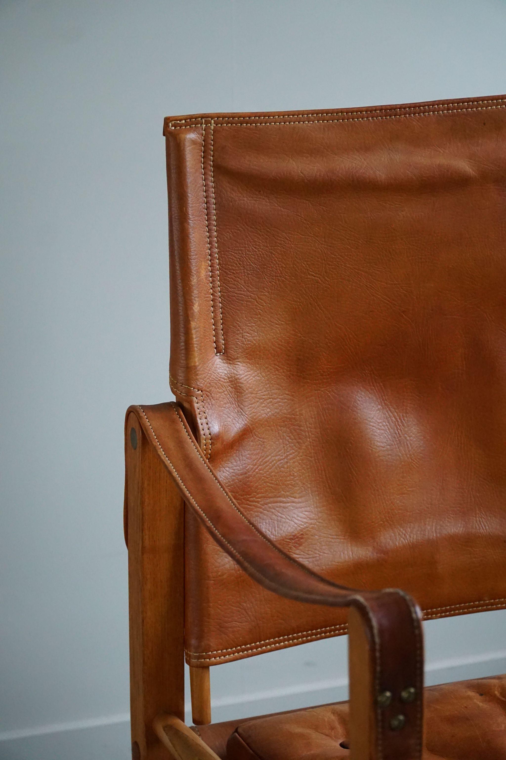 Kaare Klint, a Pair of Safari Chairs in Ash & Leather, Rud. Rasmussen, 1950s 6