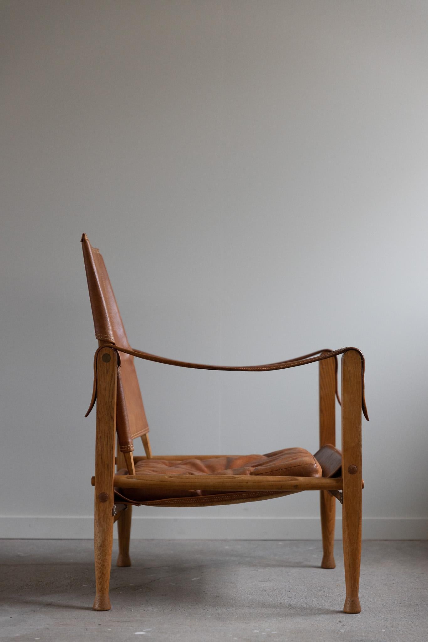 Kaare Klint, a Pair of Safari Chairs in Ash & Leather, Rud. Rasmussen, 1950s 2