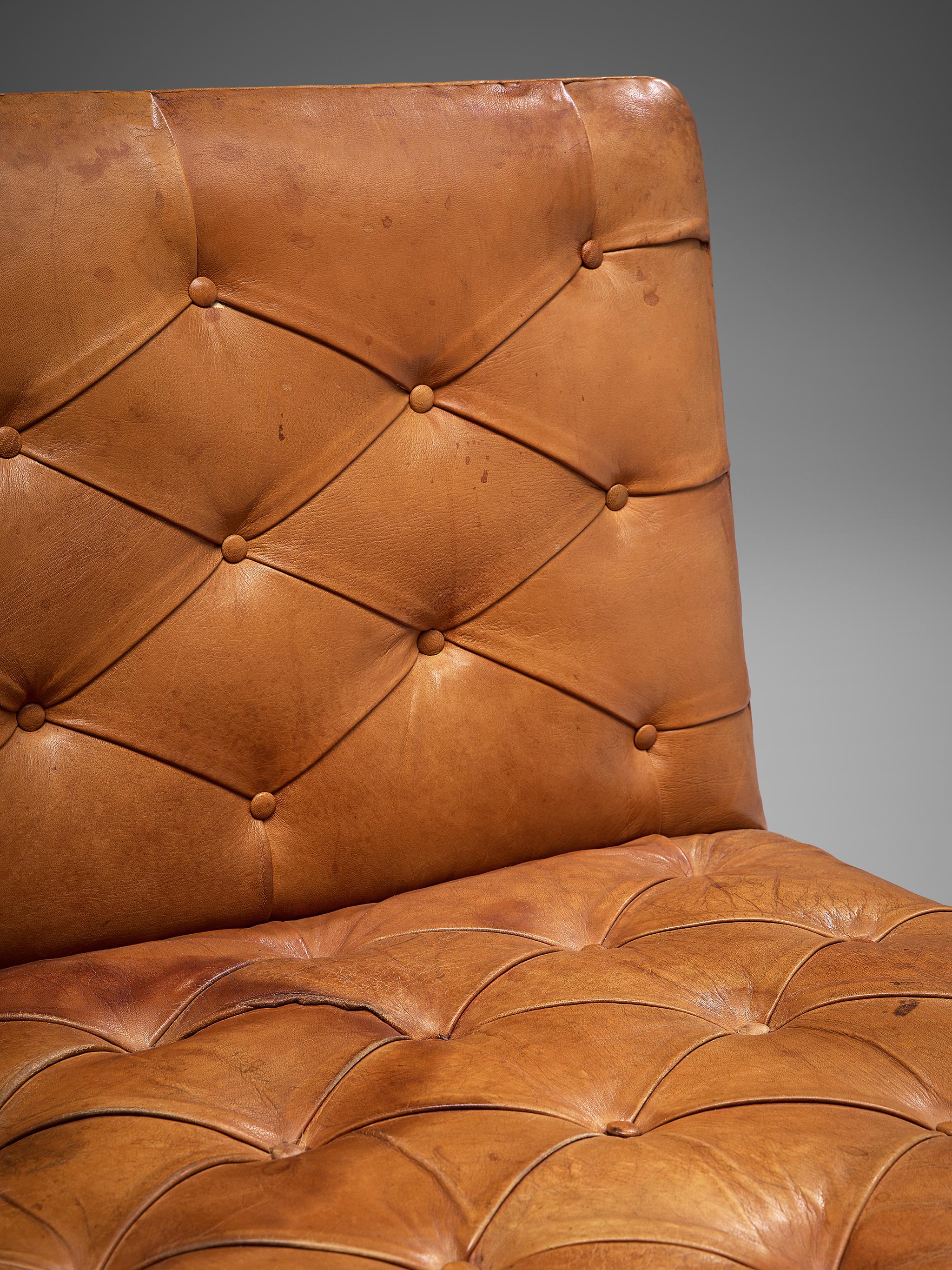 Kaare Klint 'Addition' Sofa's in Original Patinated Cognac Leather 1