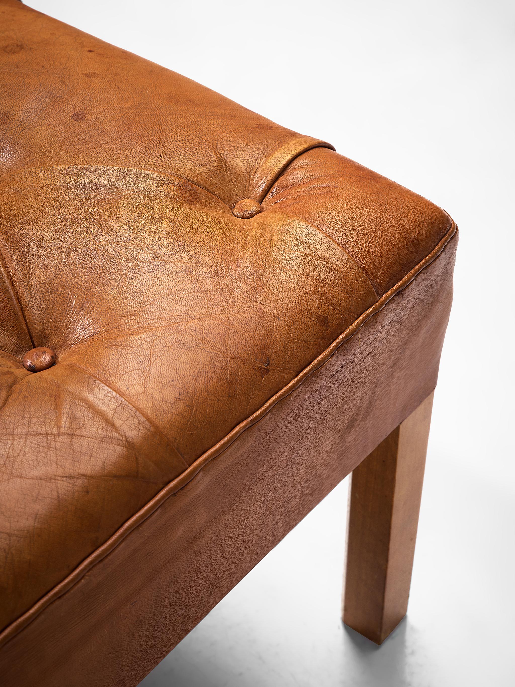 Kaare Klint 'Addition' Sofa's in Original Patinated Cognac Leather 5