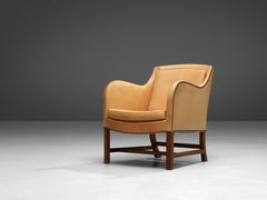 Kaare Klint and Edvard Kindt-Larsen Lounge Chair in Niger Leather and Mahogany