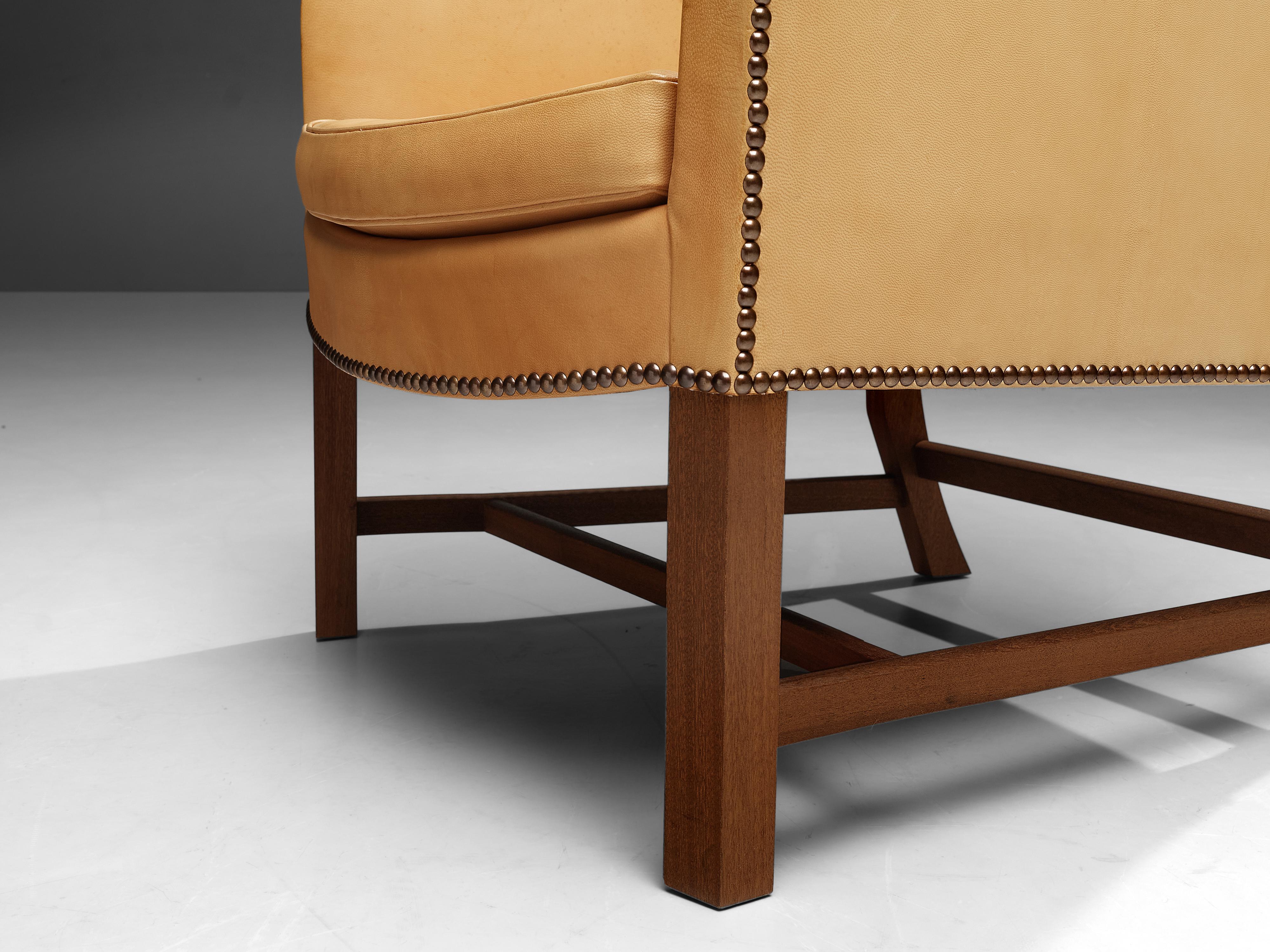 Kaare Klint and Edvard Kindt-Larsen Lounge Chair in Niger Leather and Mahogany 2