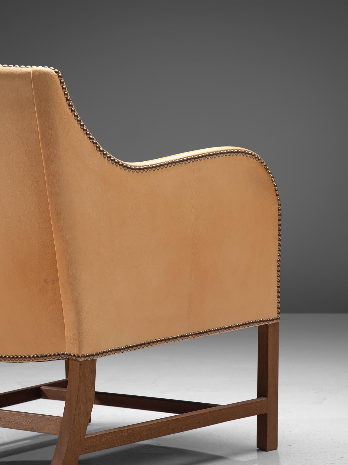 Danish Kaare Klint and Edvard Kindt-Larsen 'Mix' Lounge Chair in Niger Leather
