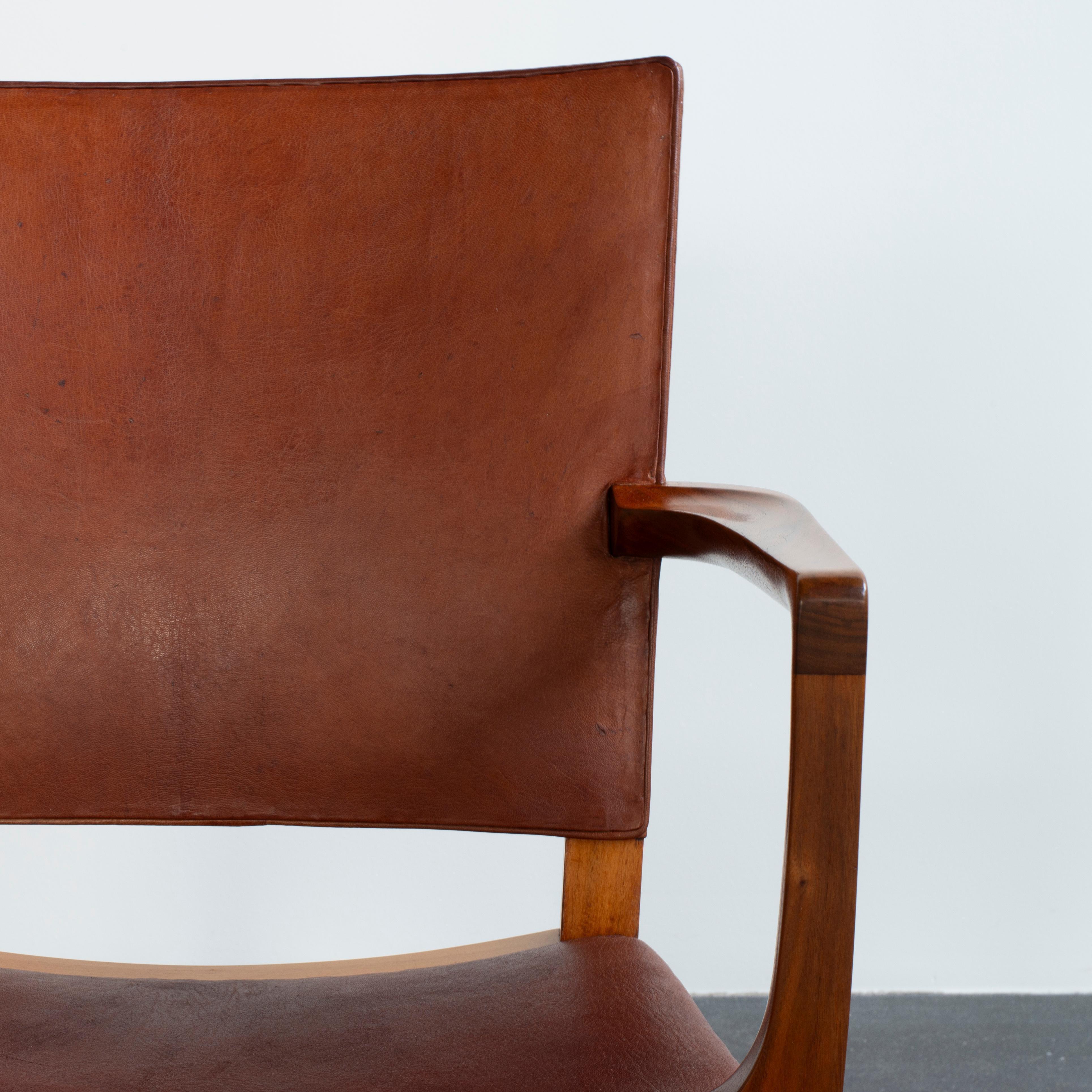 Leather Kaare Klint Armchair for Rud. Rasmussen For Sale