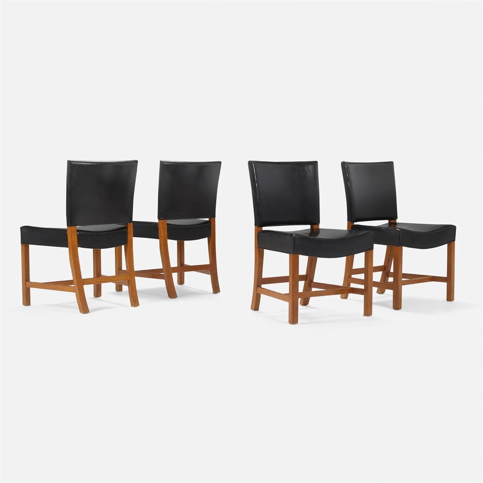 Kaare Klint, Barcelona-Stühle Modell 3758, Vierer-Set im Zustand „Gut“ im Angebot in Los Angeles, CA