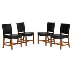 Used Kaare Klint, Barcelona chairs model 3758, set of four