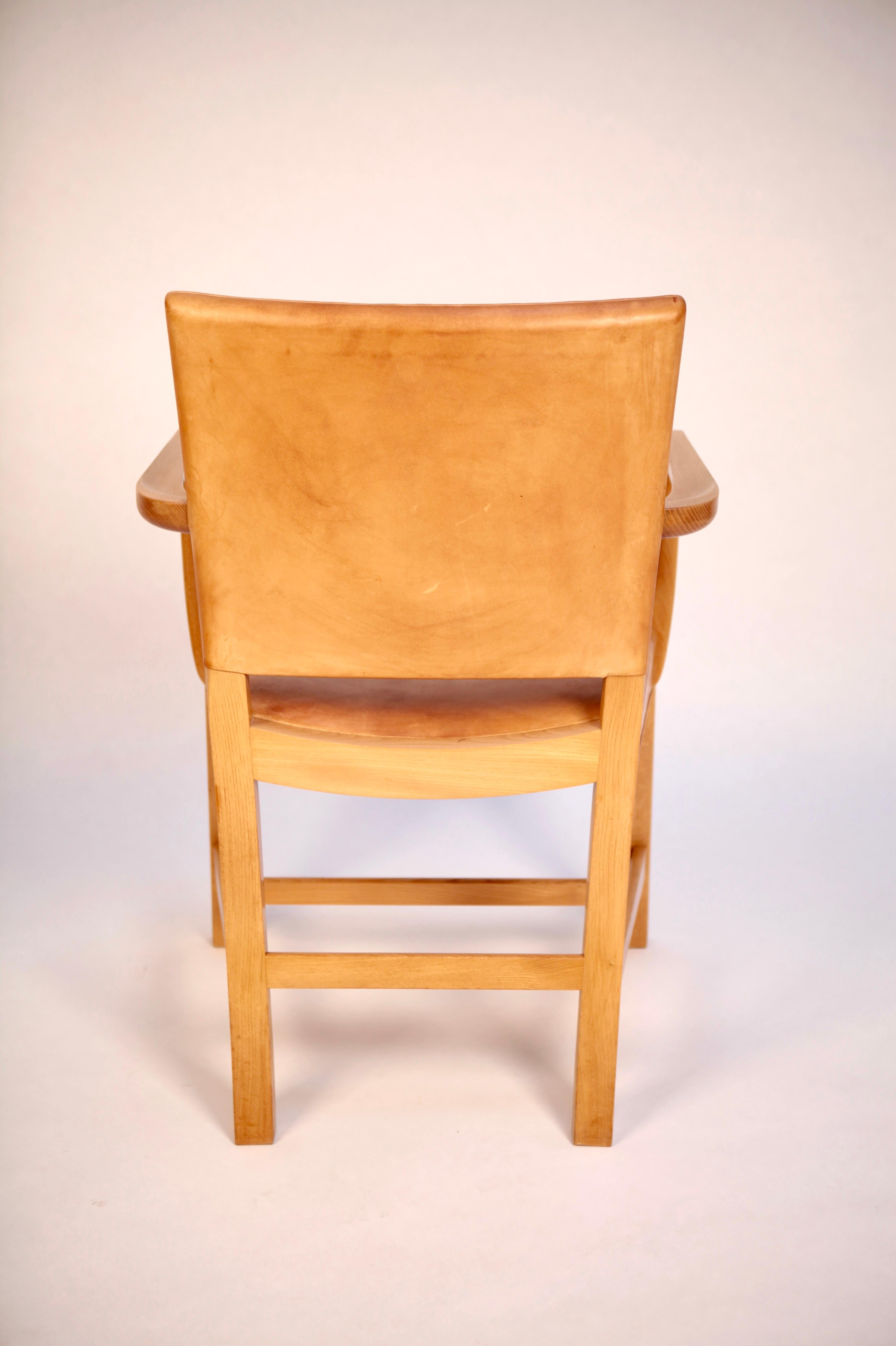 Leather Kaare Klint, 'Barcelona' Dining Chair, Model 3758