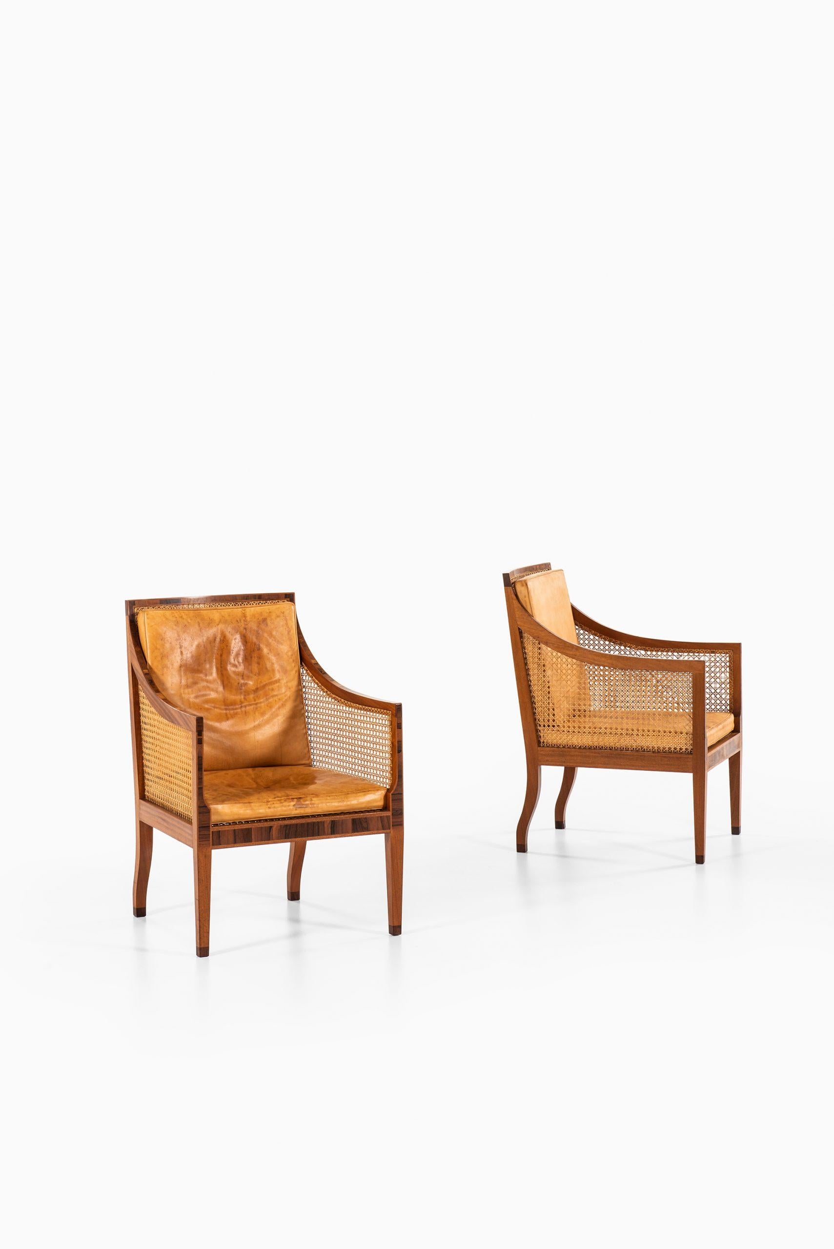 Danish Kaare Klint Bergère / Model 4488 Easy Chairs by Rud. Rasmussen Cabinetmakers