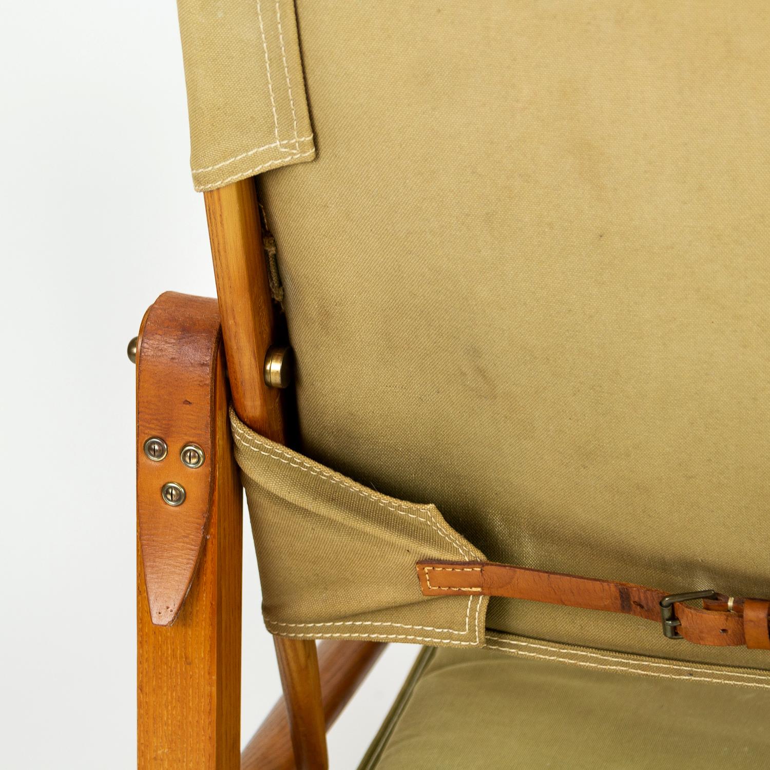 Kaare Klint Canvas Safari Chair, Denmark, 1950s 4