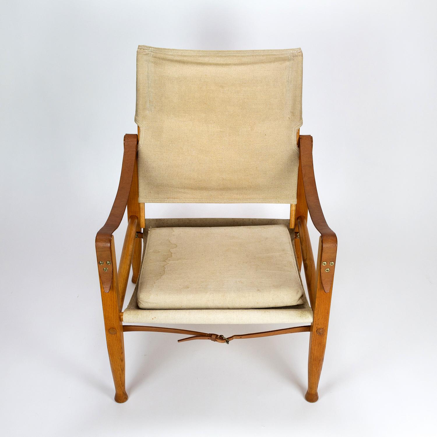 Kaare Klint Canvas Safari Chair, Denmark, 1950s 3