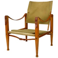 Kaare Klint Canvas Safari Chair, Denmark, 1950s