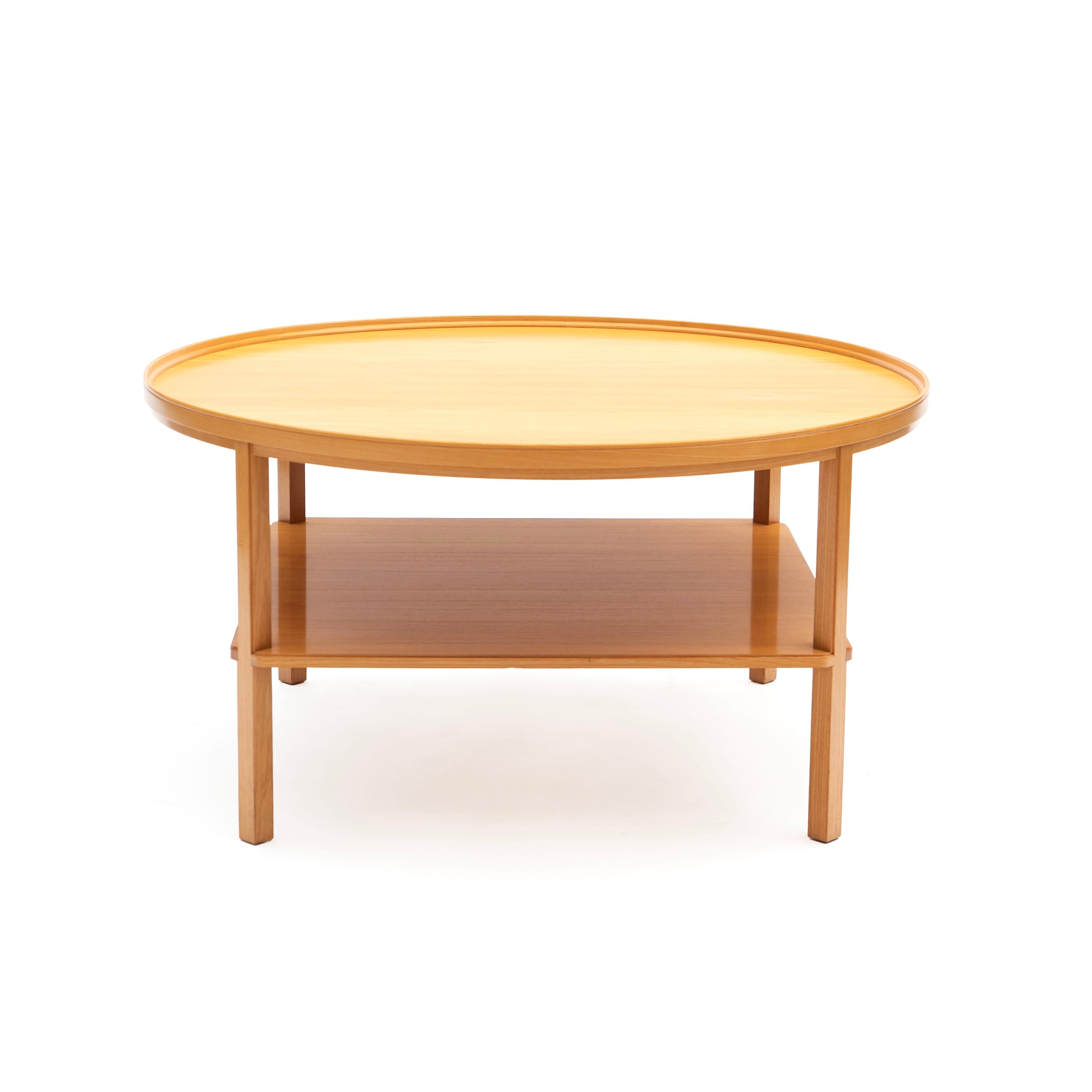 Scandinave moderne Table basse ronde Kaare Klint en frêne pour Rud, Rasmussen, modèle 6687 en vente