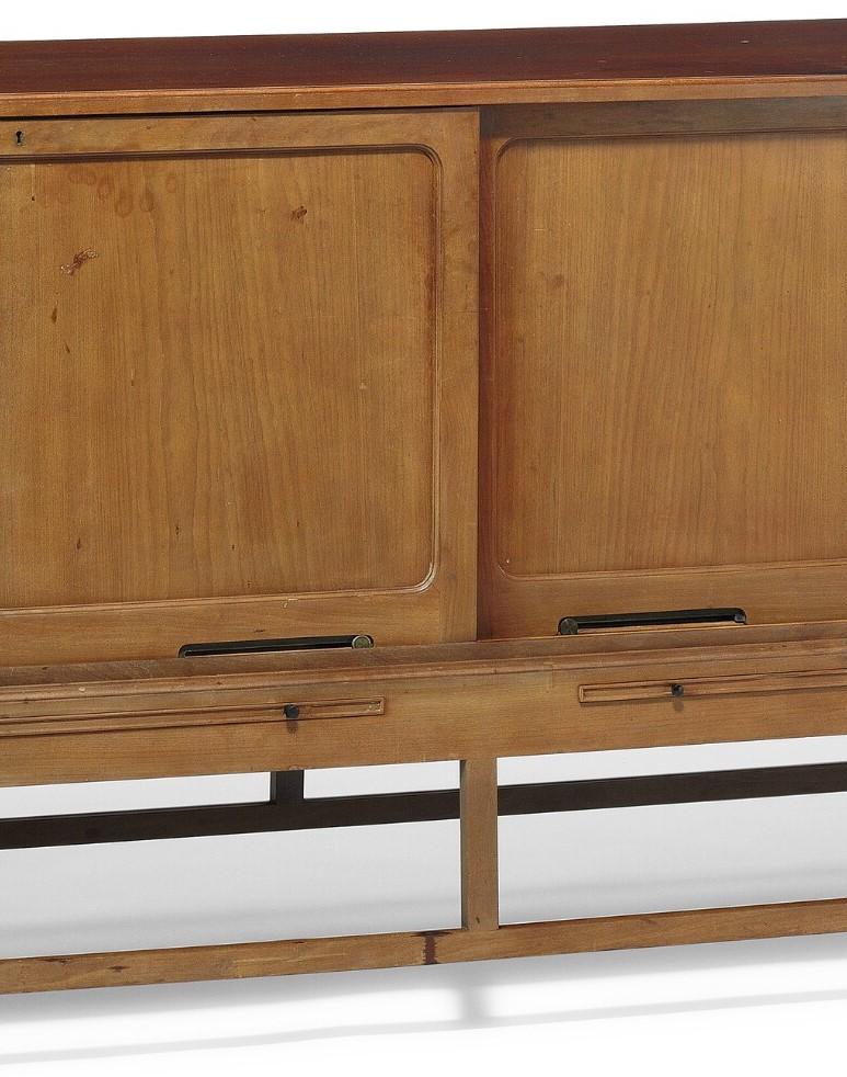 Scandinavian Modern Kaare Klint Cuban Mahogany Sideboard Made Early 1930s with Wheel Runners For Sale