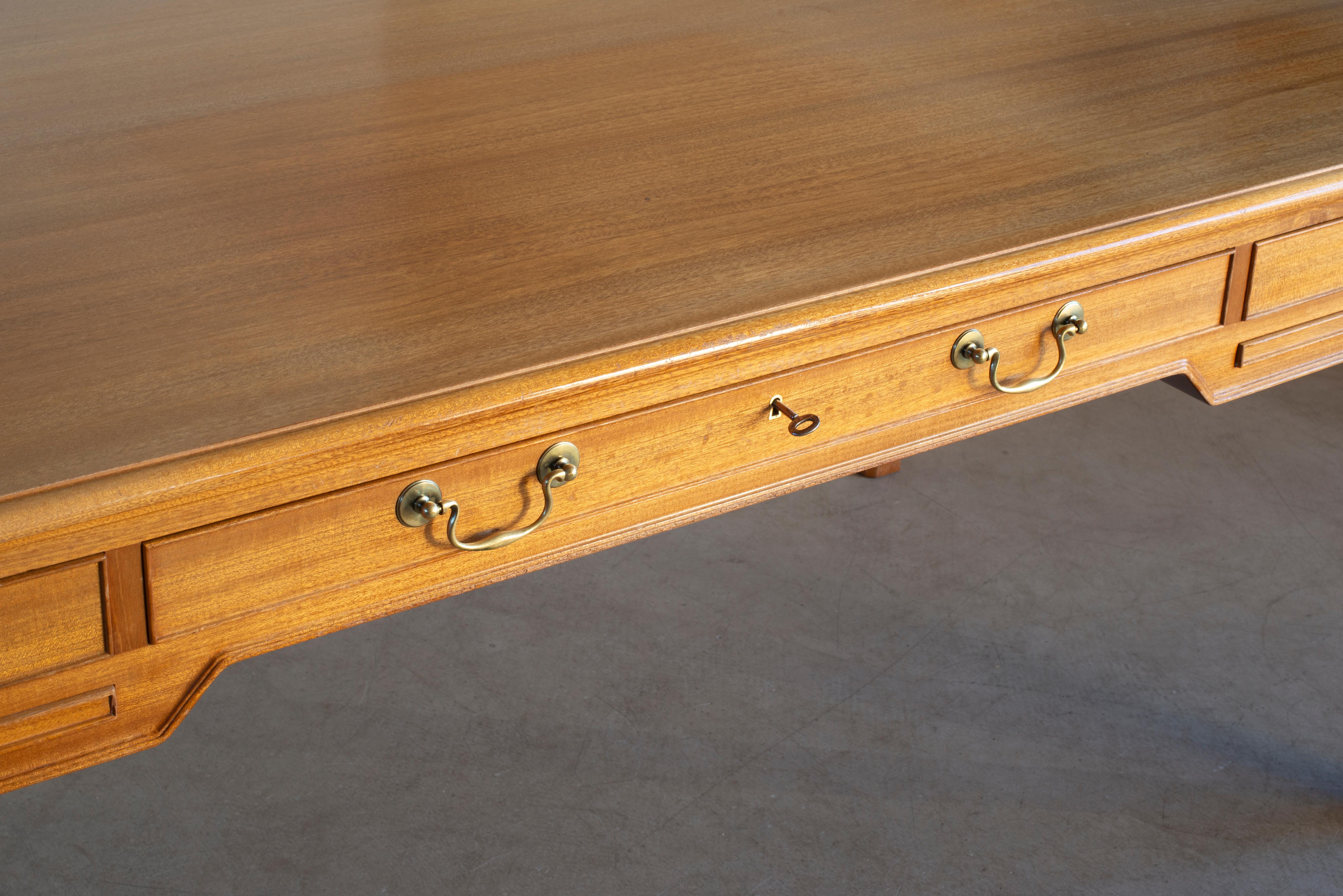 Danish Kaare Klint Desk of Mahogany for Rud, Rasmussen For Sale