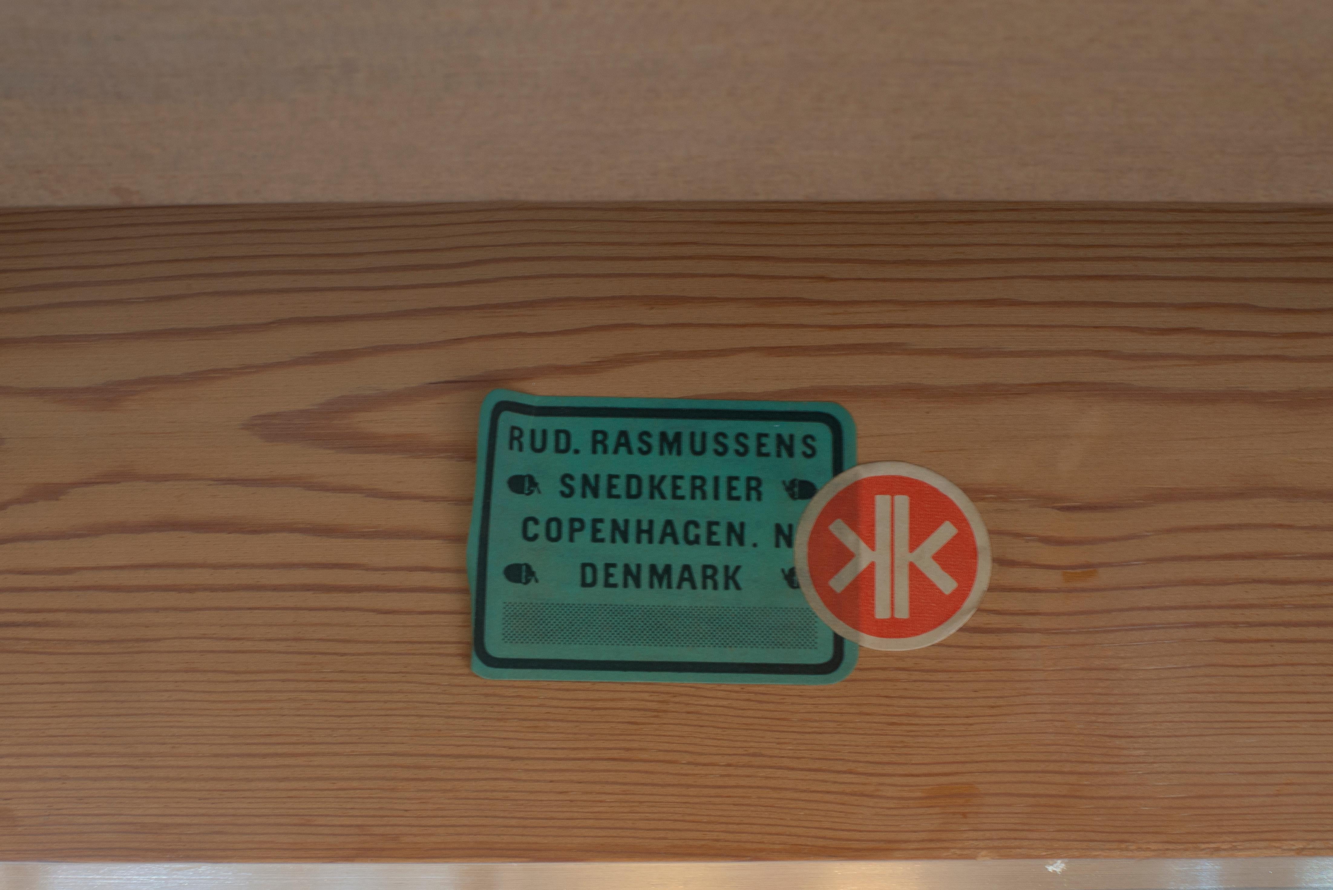 Brass Kaare Klint Desk of Mahogany for Rud, Rasmussen For Sale