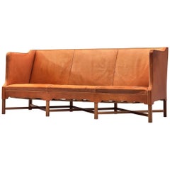 Kaare Klint Early Sofa in Cognac Leather for Rud Rasmussen