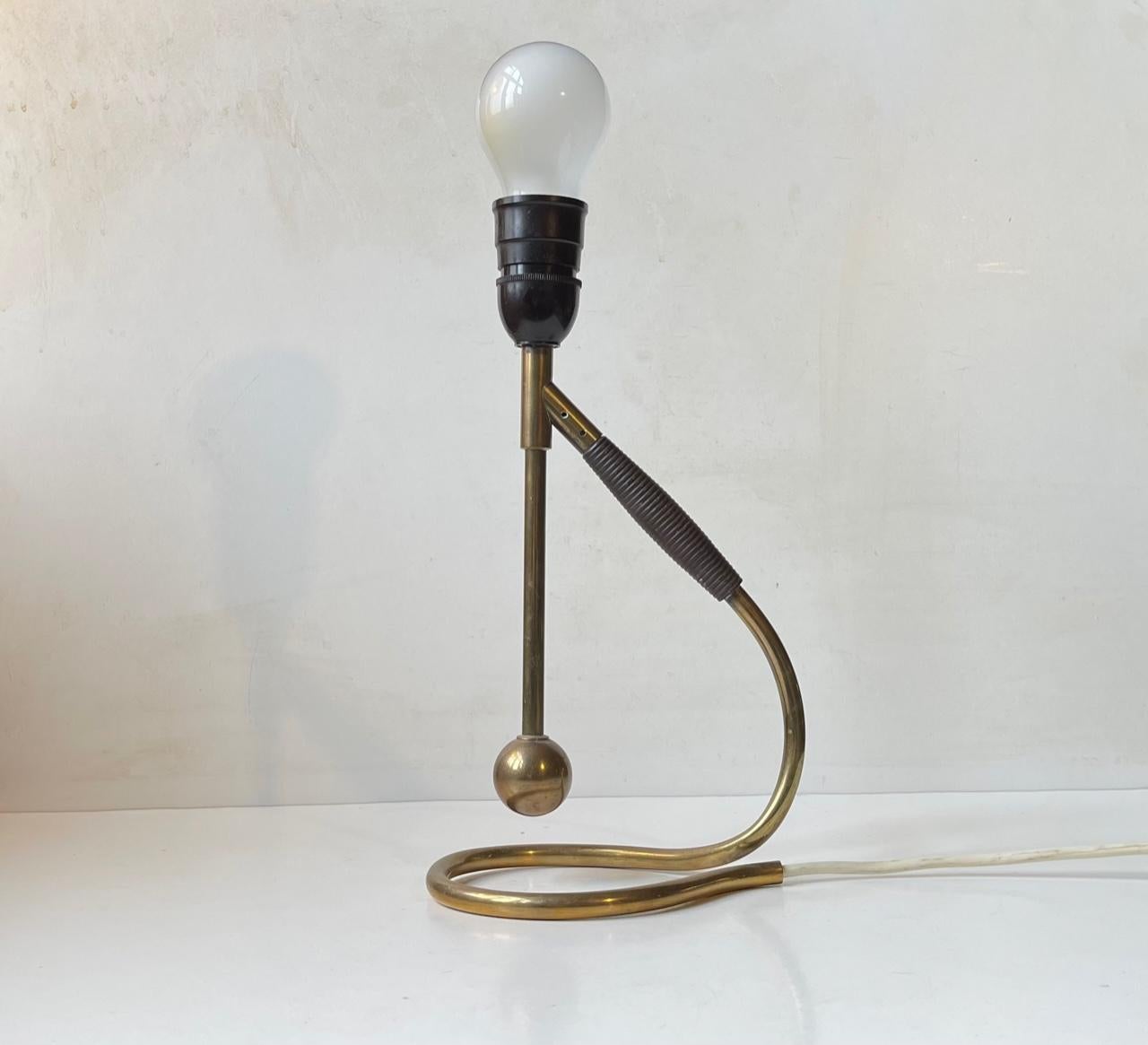 Kaare Klint Early Table or Wall Lamp in Brass for Le Klint, 1950s In Good Condition In Esbjerg, DK