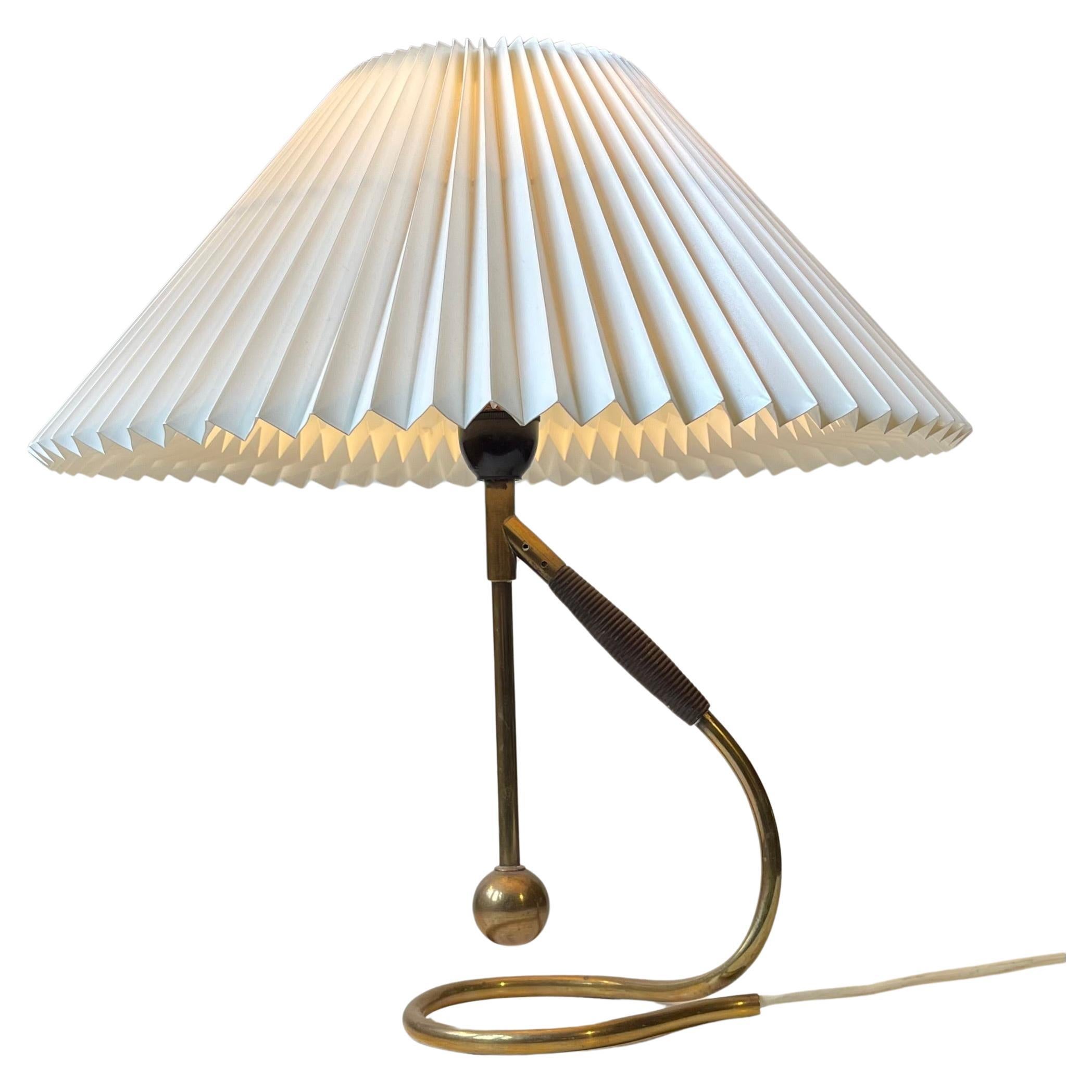Kaare Klint Early Table or Wall Lamp in Brass for Le Klint, 1950s