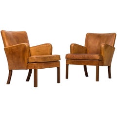 Kaare Klint Easy Chairs Model 5313 by Rud. Rasmussen Cabinetmakers in Denmark