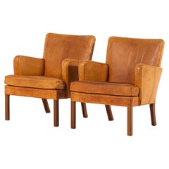 Antique Kaare Klint Easy Chairs Model 5313 Produced by Rud. Rasmussen in Denmark