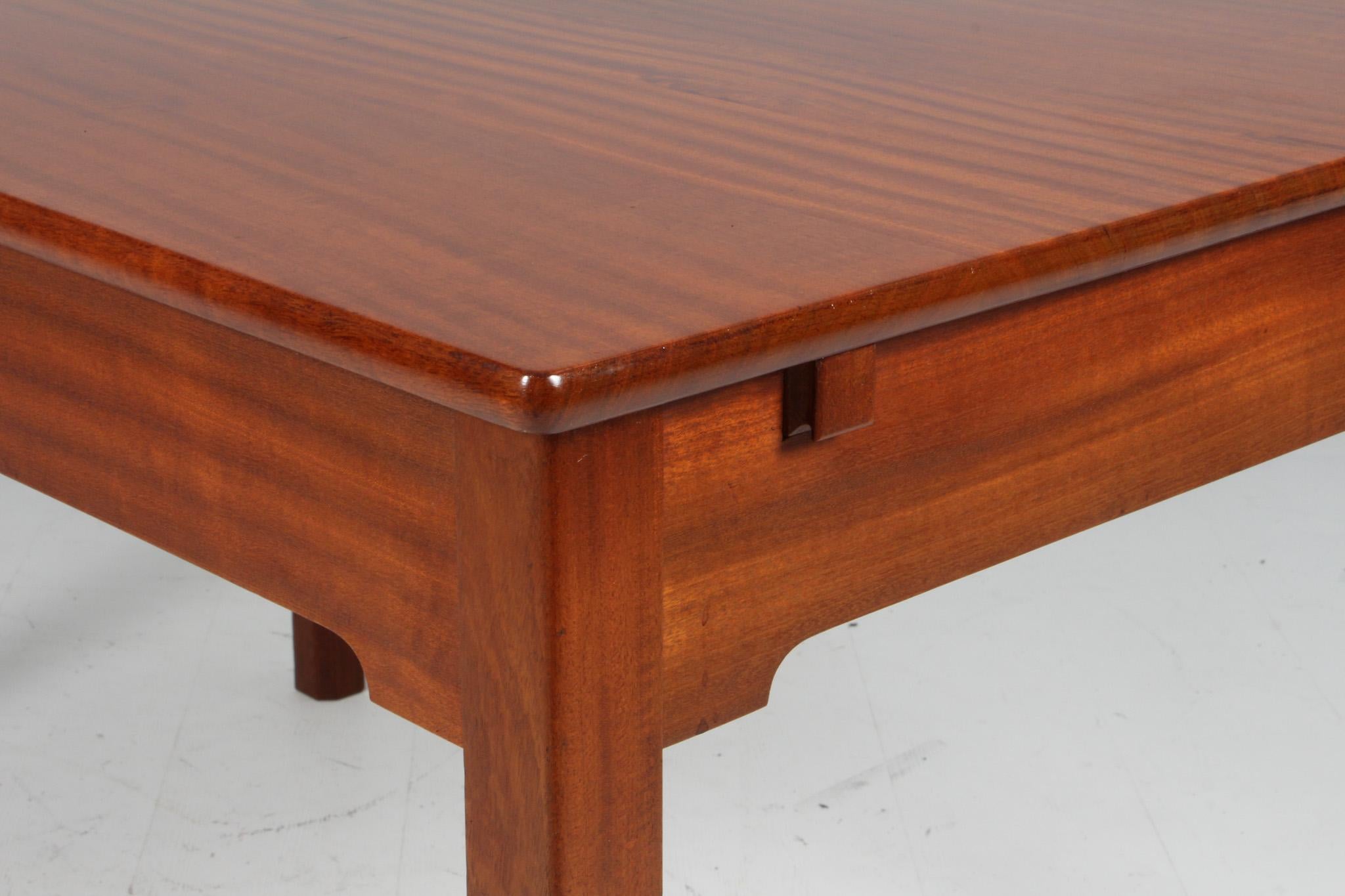 Danois Kaare Klint Extension Table, Solid Mahogany, Rud Rasmussen, 1950s en vente