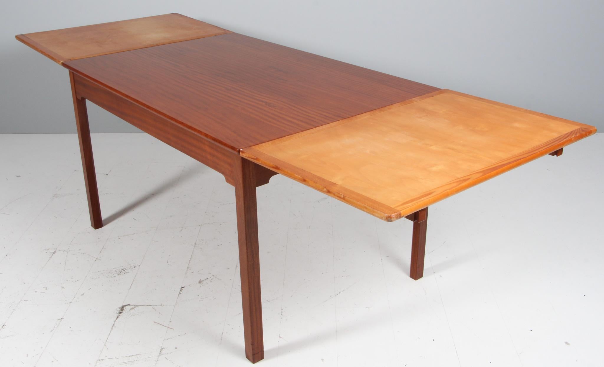 Acajou Kaare Klint Extension Table, Solid Mahogany, Rud Rasmussen, 1950s en vente