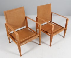 Paire de chaises safari Kaare Klint pour Rud Rasmussen