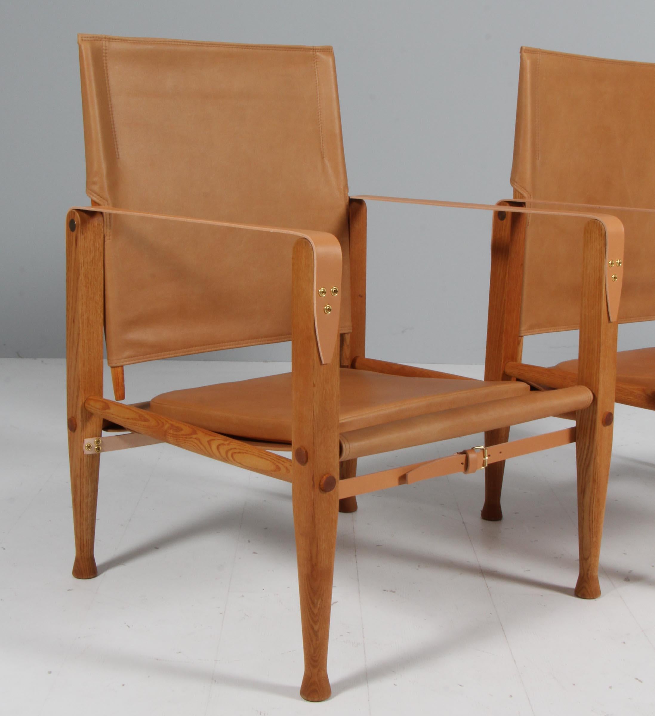 Danois Paire de chaises safari Kaare Klint pour Rud Rasmussen en vente