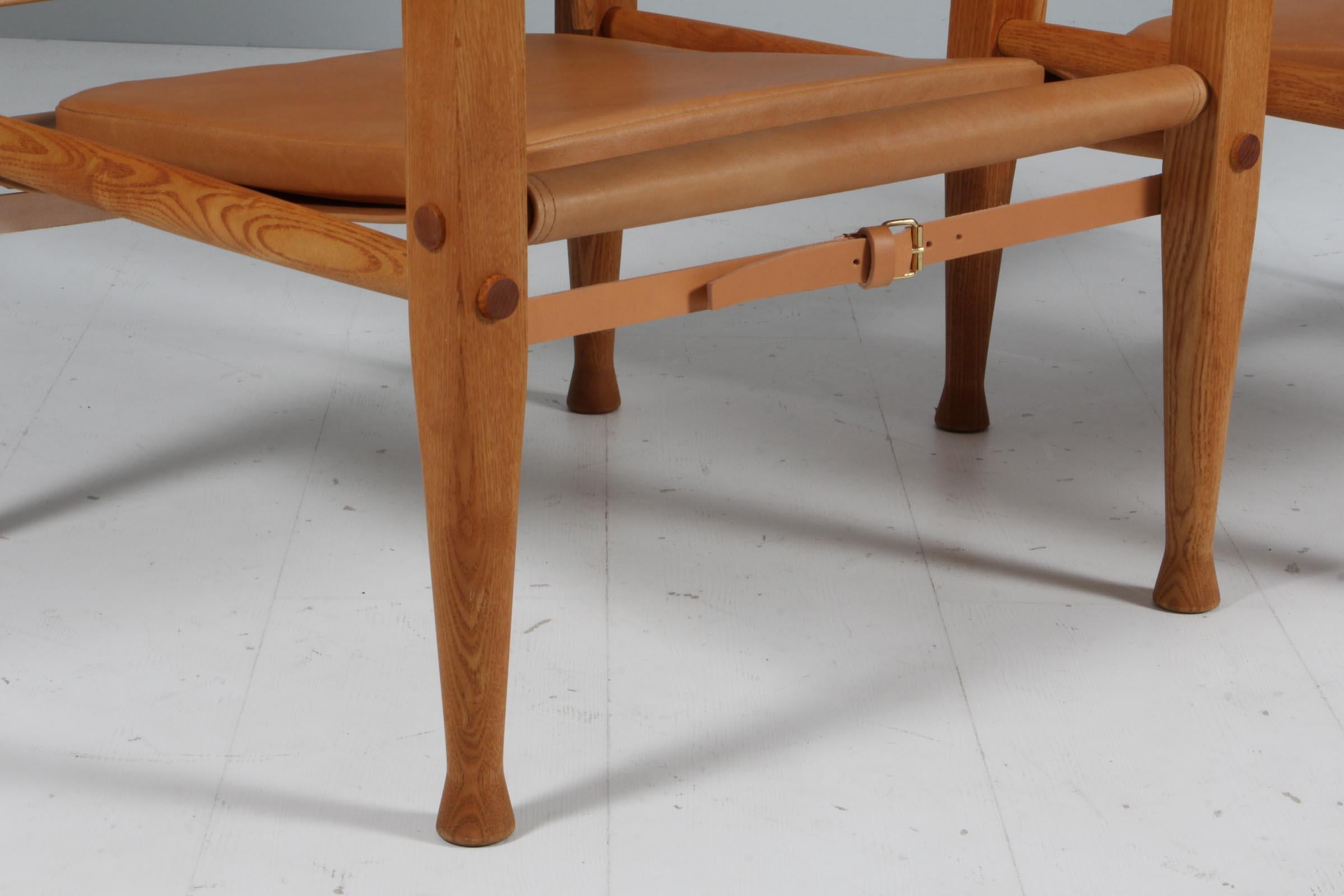 Paire de chaises safari Kaare Klint pour Rud Rasmussen Excellent état - En vente à Esbjerg, DK